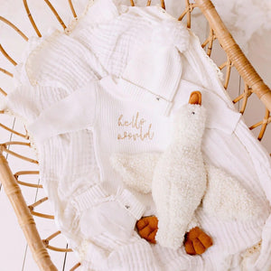 Baby Knit Beanie - Snow