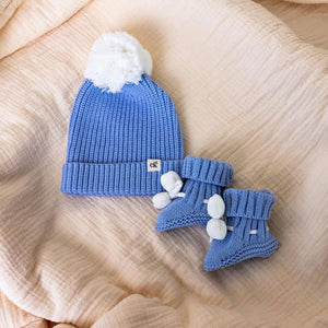 Baby Knit Beanie - Sky