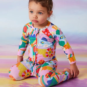Rainbow Valley Long Sleeve Romper