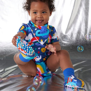 Rocket Ride Baby Booties