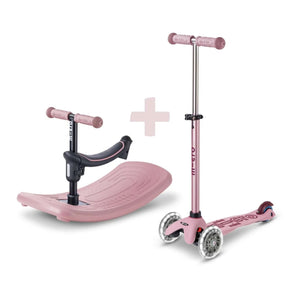 Mini Deluxe Rock And Go Led Scooter (Dusty Pink)