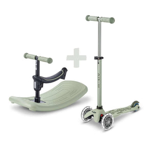 Mini Deluxe Rock And Go Led Scooter (Olive Sage)