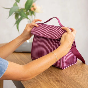Insulated Lunch Carrier - Ruby Stripe