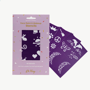 Oh Flossy Reusable Adhesive Face Panit & Make up Stencil - Purple