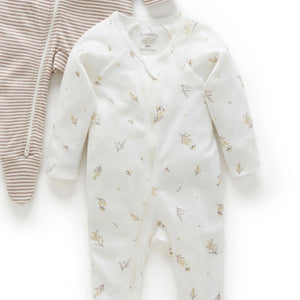 Vanilla Wattle Bee Zip Growsuit 2 Pack