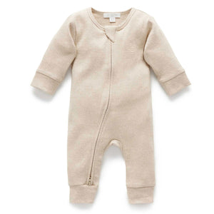 Biscuit Rib Zip Growsuit