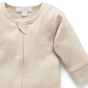 Biscuit Rib Zip Growsuit