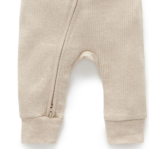 Biscuit Rib Zip Growsuit