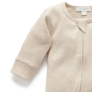 Biscuit Rib Zip Growsuit