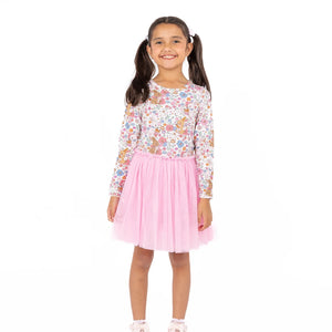 Ditsy Bunny Long Sleeve Circus Dress