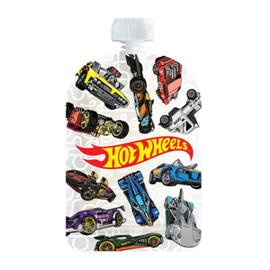 Reusable Food Pouch 150ml - Hot Wheels Pit Stop (5 Pack)
