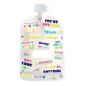 Reusable Food Pouch 150ml - Lunchbox Love (5 Pack)