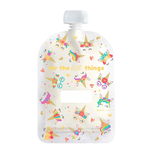 Reusable Food Pouch 150ml - Rainbow Bright (5 Pack)