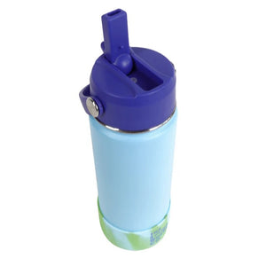 Dusty Blue Swirl Water Bottle 500ml