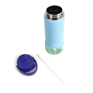 Dusty Blue Swirl Water Bottle 500ml