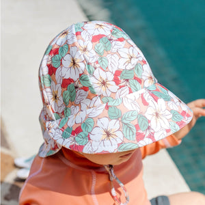 Swim Legionnaire Flap Beach Hat (Hibiscus)