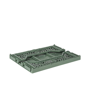 Midi Folding Crate (Almond Green)