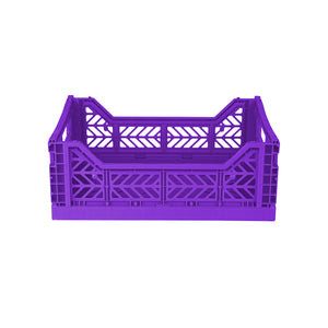 Midi Folding Crate (Violet)