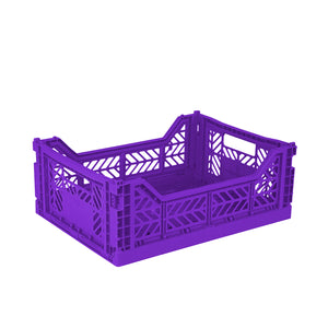 Midi Folding Crate (Violet)