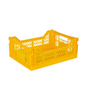 Midi Folding Crate (Yellow)