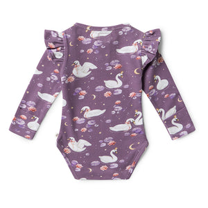Midnight Swan Long Sleeve Bodysuit