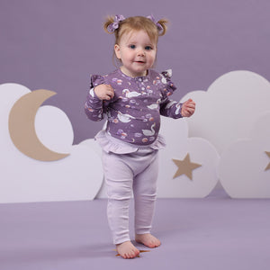 Midnight Swan Long Sleeve Bodysuit