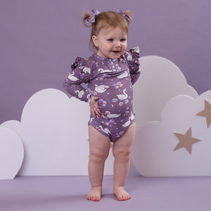 Midnight Swan Long Sleeve Bodysuit