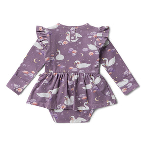 Midnight Swan Long Sleeve Dress