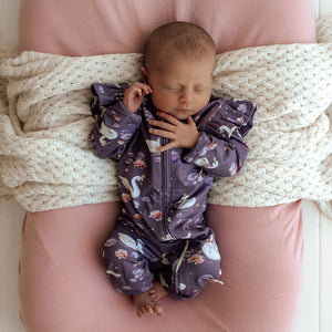 Midnight Swan Snugglesuit Convertible Romper