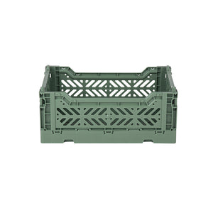 Mini Folding Crate (Almond Green)