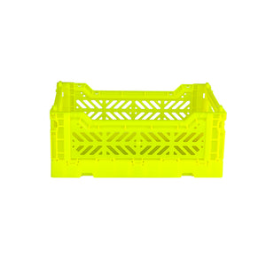 Mini Folding Crate (Neon Yellow)
