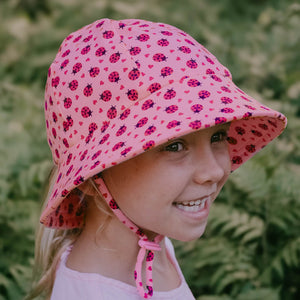 Ponytail Bucket Hat (Ladybug)