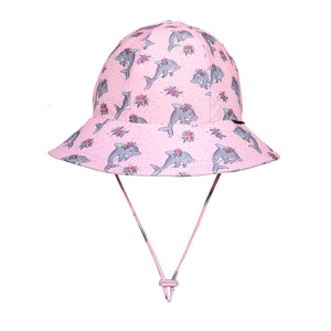 Ponytail Swim Bucket Beach Hat (Dolphin)