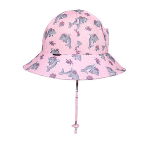 Ponytail Swim Bucket Beach Hat (Dolphin)
