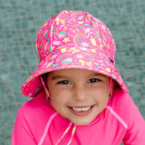 Ponytail Swim Bucket Hat (Summertime)