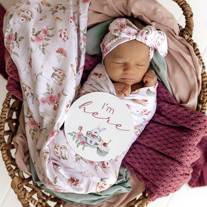 Tea Party & Sage Reversible Milestone Cards