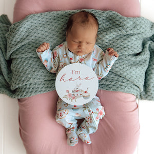 Tea Party & Sage Reversible Milestone Cards