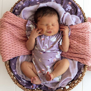 Swan Lake Short Sleeve Bodysuit With Frill