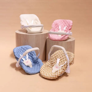 Dolls Car Seat Capsule (Mustard Gingham)