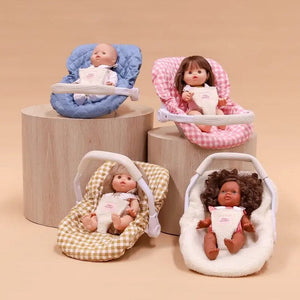 Dolls Car Seat Capsule (Mustard Gingham)