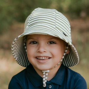 Toddler Bucket Sun Hat (Khaki Stripe)
