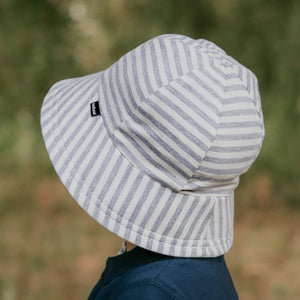 Toddler Bucket Sun Hat (Grey Stripe)