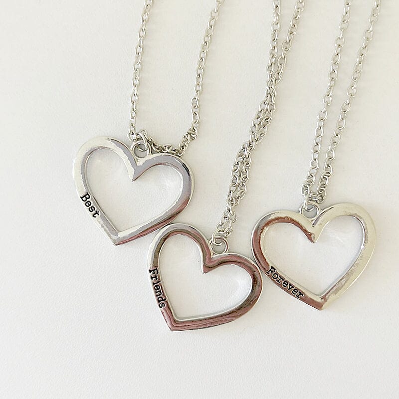 Triple Heart Best Friends Necklace