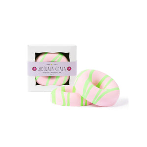 Drizzle Donut Handmade Sidewalk Chalk (Pink/Green)