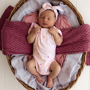 Twinkle Short Sleeve Bodysuit With Frill