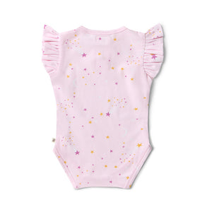 Twinkle Short Sleeve Bodysuit With Frill