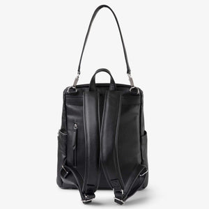 The Frankie Everyday Backpack - Vegan (Black/Silver)
