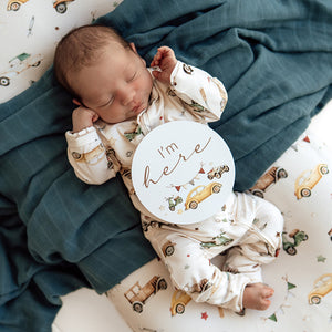 Vintage Cars & Bronze Reversible Milestone Cards