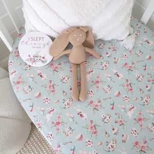 White Rabbit Fitted Cot Sheet