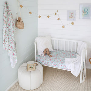 White Rabbit Fitted Cot Sheet